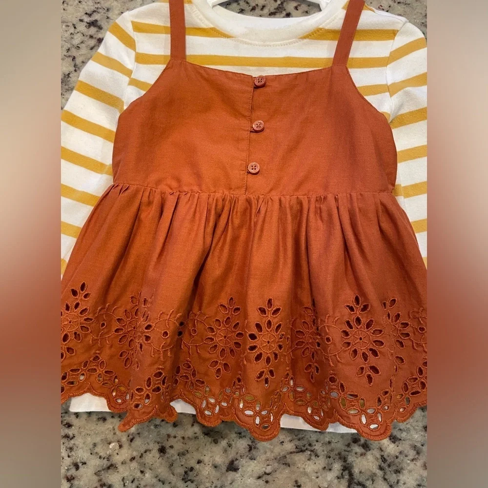 Toddler girls baby gap layered Eyelet top size 3T retail $58